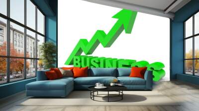 Graph up business arrow. Wall mural