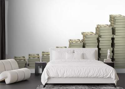 money stacks graph. Wall mural