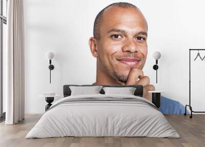 Portrait of a mixed race man looking confidently to camera Wall mural