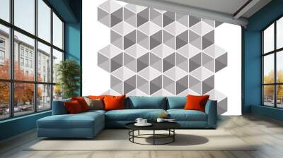 Monochrome vector 3d pattern Wall mural