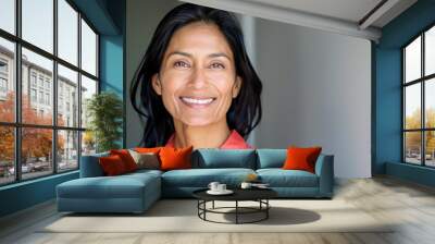 beautiful 40 year old indian woman portrait Wall mural