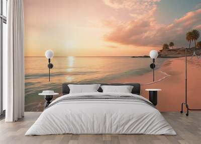 beautiful mediterranean tropical beach background Wall mural