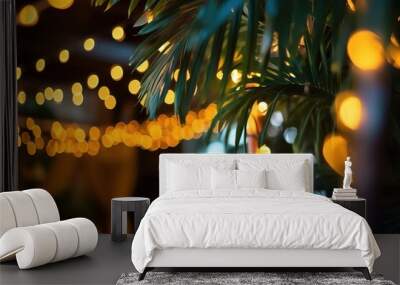 Blurred tropical beach background. Summer vacation. Wall mural