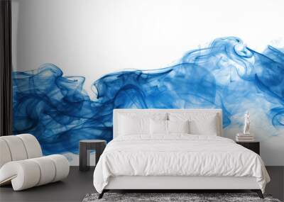 dark blue smoke isolated on transparent or white background png Wall mural