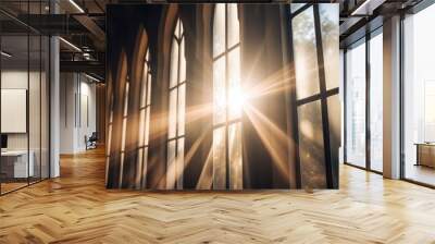 light going through a church window Wall mural