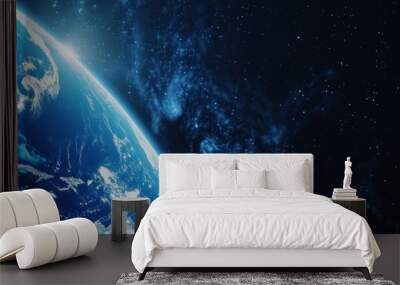 planet earth globe in space background Wall mural