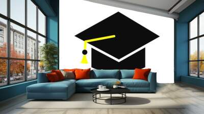 bachelor hat logo Wall mural