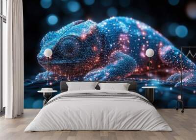 Chameleon in a Digital World Wall mural