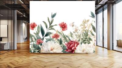 floral background border for invitation Wall mural