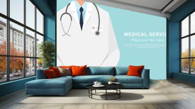 Doctor close up with copy space for your text Wall mural