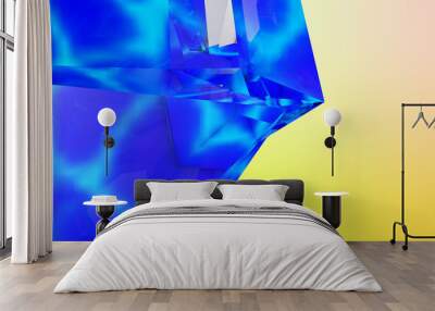 3D illustration of irregular polygonal object Wall mural