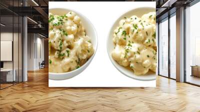 Cauliflower And Cheese Sauce  isolated on transparent png background collection set . Generative ai Wall mural