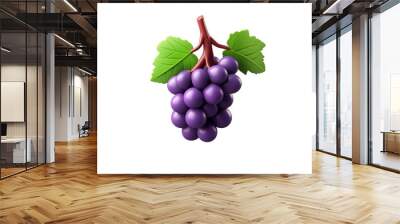 Grapes on isolated on transparent png background. Generative ai Wall mural