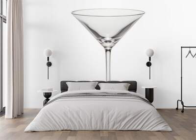 Martini Glass isolated on transparent png background. Generative ai Wall mural