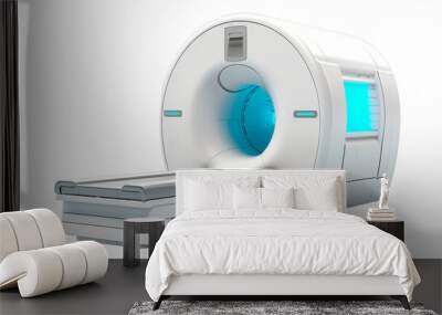 Mri Machine isolated on transparent png background. Generative ai Wall mural