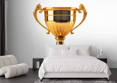 Trophy Cup isolated on transparent png background. Generative ai Wall mural