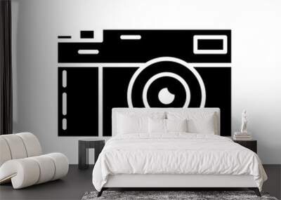 camera icon with glpyh  style for your web design, logo, UI. illustration Wall mural