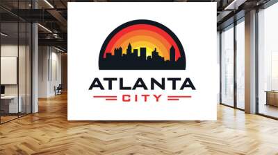 atlanta city logo design Wall mural