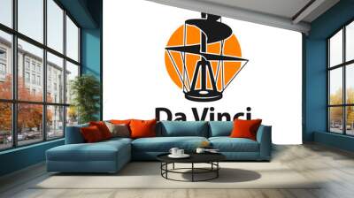 Da Vinci glyph logo orLeonardo Da Vinci Wall mural