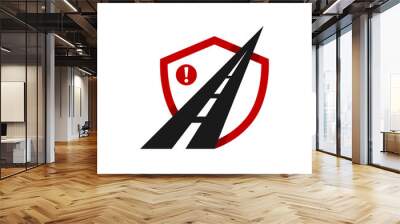 highway emblem logo design Wall mural