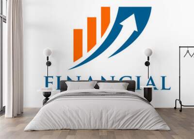 marketing and financial business logo Wall mural