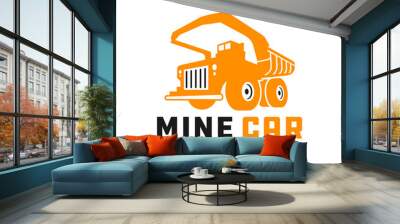 mine truck car logo Wall mural