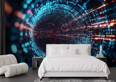 Abstract Digital Interface Wall mural