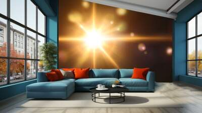 Bright Light & Glowing Particles Wall mural