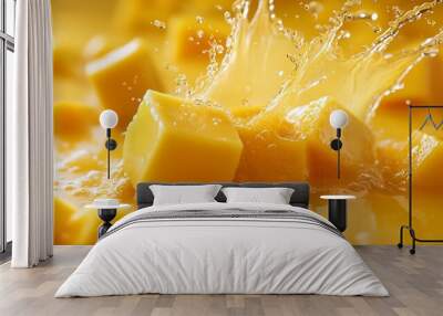 Mango Splash: A Refreshing Treat Wall mural