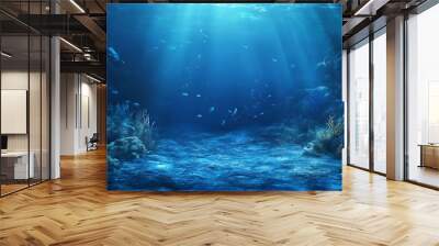 underwater scene with reef Wall mural