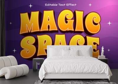 Magic Space Editable Text Effect Cartoon Game style Wall mural