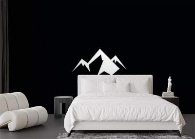 A line art icon logo of a minimal mountain, peak, summit	
 Wall mural