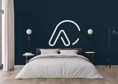 alphabet letter icon logo AC Wall mural