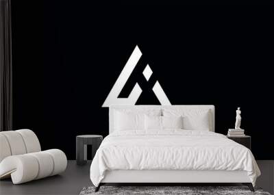 Alphabet letter icon logo AI Wall mural