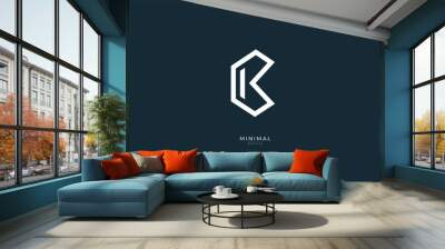 Alphabet letter icon logo CK Wall mural