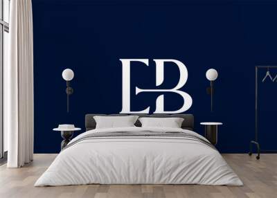 Alphabet letter icon logo EB Wall mural