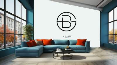 Alphabet letter icon logo GB or BG Wall mural