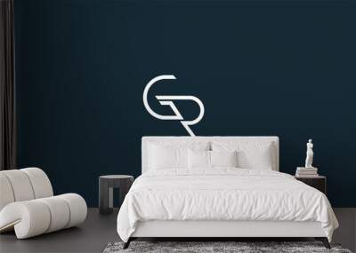 Alphabet letter icon logo GR Wall mural