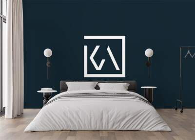 Alphabet letter icon logo KA Wall mural