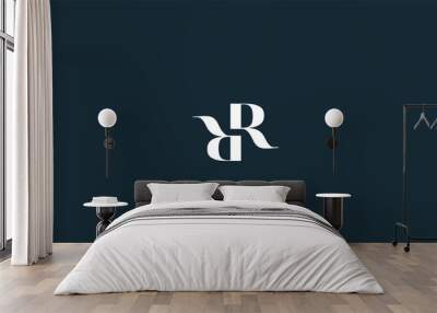 Alphabet letter icon logo RR Wall mural