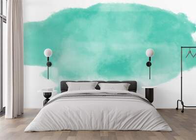  Aqua watercolor splash and brush stroke for decoration. Wall mural