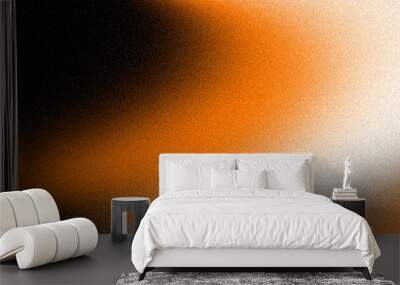 gradient background with orange, white, and black tones, creating a textured, grainy visual effect for poster header banner wallpaper cover design. Wall mural