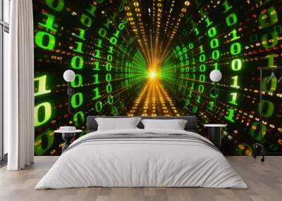 binary code background Wall mural