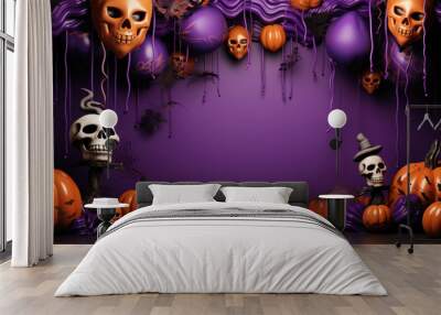 decorative balloon backdrop for halloween festival	 Wall mural