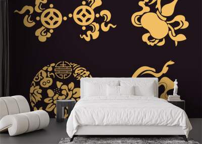 Vietnamese traditional decoration, Vietnamese traditional painting, Asian Style Wall mural