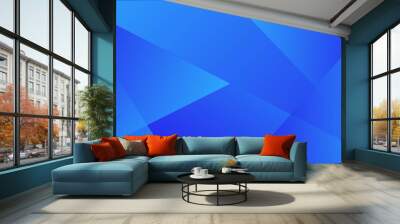 Blue abstract Geometry Dynamic Space background Wall mural