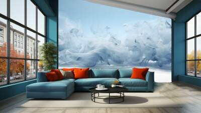 fresh air flow, cold white wind effect, blowing mist, smoke or winter blizzard trail Wall mural