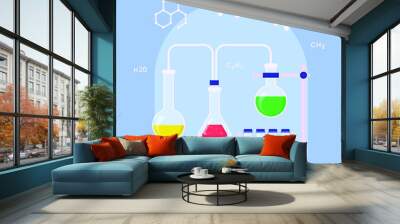 World science day background design template Wall mural