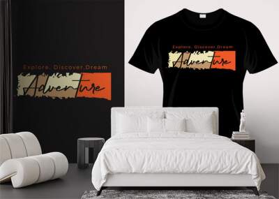 Adventure T shirt Design Template  Wall mural