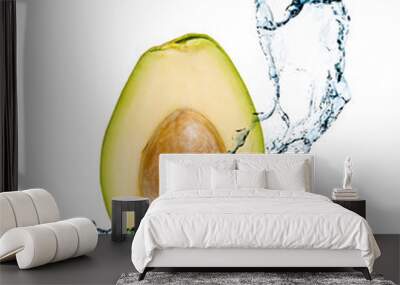 Avocado with water splash Wall mural